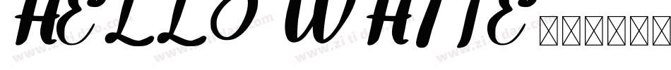 HELLO WHITE字体转换